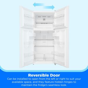 Midea 30 in. 18.1 cu. ft. Garage-Ready Top Freezer Refrigerator - White, White, hires