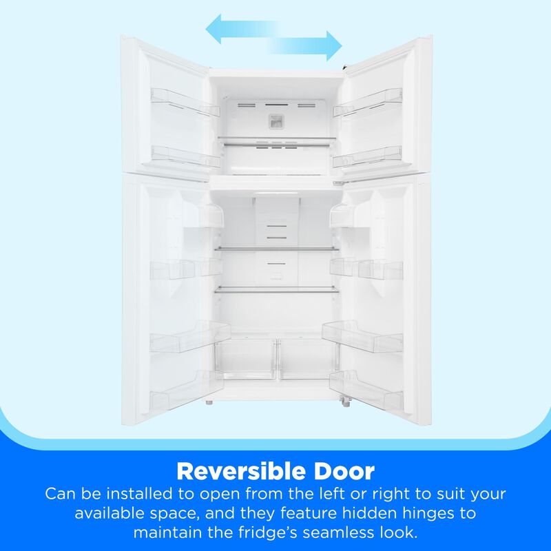 Midea 30 in. 18.1 cu. ft. Garage-Ready Top Freezer Refrigerator - White, White, hires