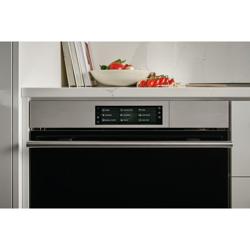 Wolf E Series 24 in. 1.7 cu. ft. Steam Electric Single Wall Oven with Standard Convection - Stainless Steel, , hires