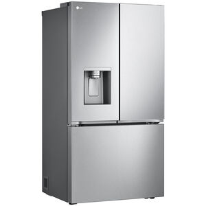LG 36 in. 25.5 cu. ft. Smart Counter Depth French Door Refrigerator with External Ice & Water Dispenser, 4 types of Ice and Pocket Doors - PrintProof Stainless Steel, PrintProof Stainless Steel, hires