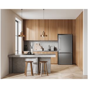 LG 33 in. 25.5 cu. ft. Smart Bottom Freezer Refrigerator with Ice Maker - Black Stainless Steel, , hires