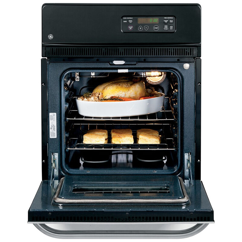 GE 24" 2.7 Cu. Ft. Electric Wall Oven with Manual Clean - Stainless Steel, , hires