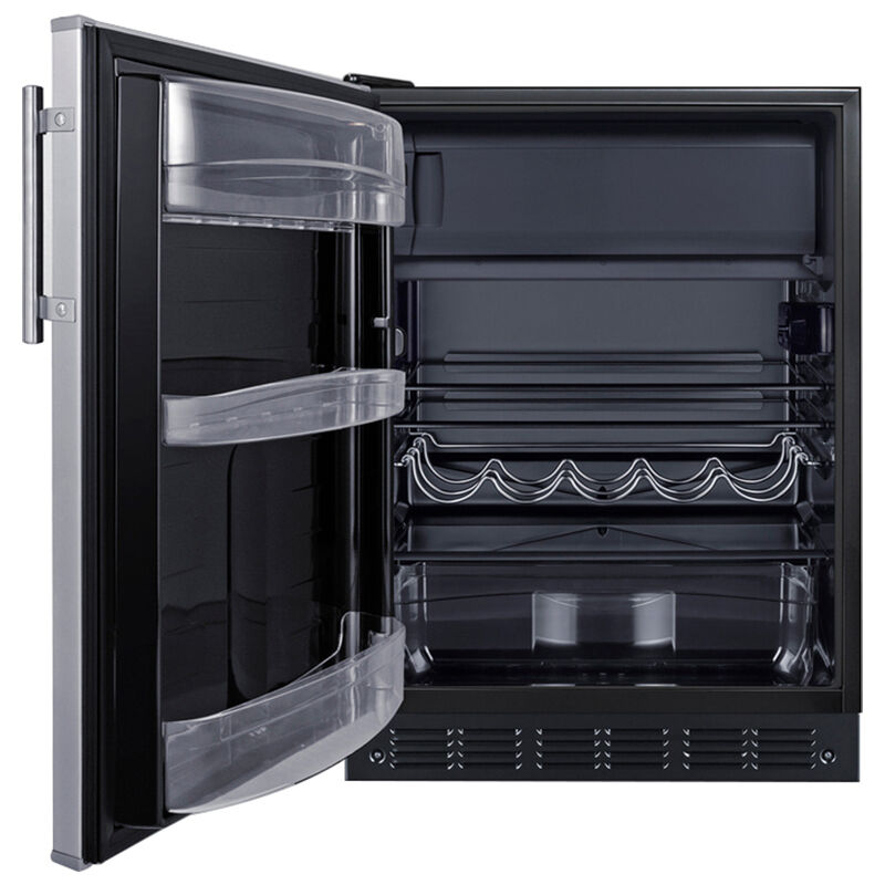 Summit 24 in. 5.0 cu. ft. Undercounter Refrigerator - Stainless Steel, , hires