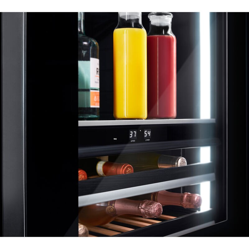 JennAir Noir Series 24 in. 5.0 cu. ft. Built-In Beverage Center with Fixed Shelves & Digital Control - Black, , hires