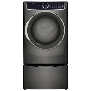 Electrolux 500 Series 27 in. 8.0 cu. ft. Stackable Electric Dryer with Predictive Dry, Instant Refresh, Perfect Steam & Sanitize Cycle - Titanium, Titanium, hires