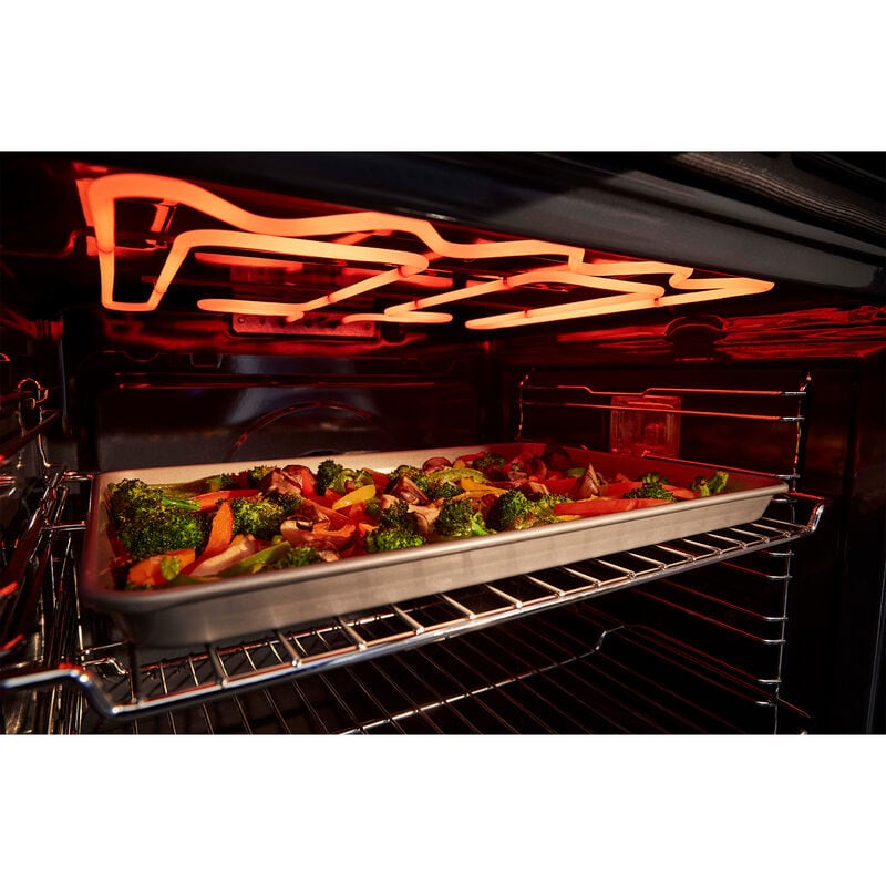 Whirlpool 24 in. 5.8 cu. ft. Smart Front Control Electric Double Wall Oven with True European Convection - White, White, hires