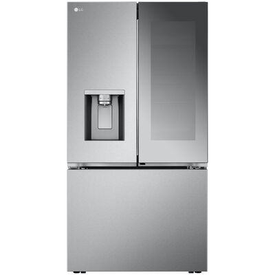 LG Instaview 36 in. 30.7 cu. ft. Smart French Door Refrigerator with Ice & Water Dispenser - PrintProof Stainless Steel | LRYKS3106S