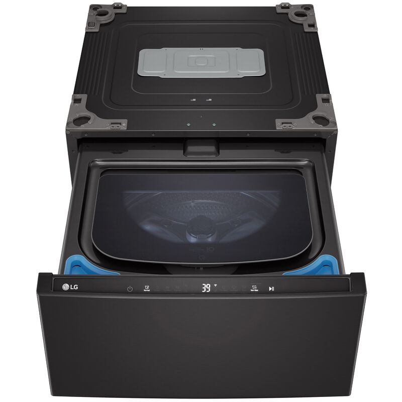 LG SideKick 27 in. 1.0 cu. ft. TwinWash Compatible Pedestal Washer - Black Steel, , hires
