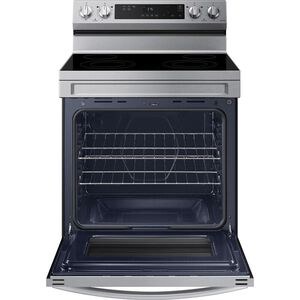 Samsung 30 in. 6.3 cu. ft. Smart Electric Range with Smoothtop Burners - Stainless Steel, Stainless Steel, hires