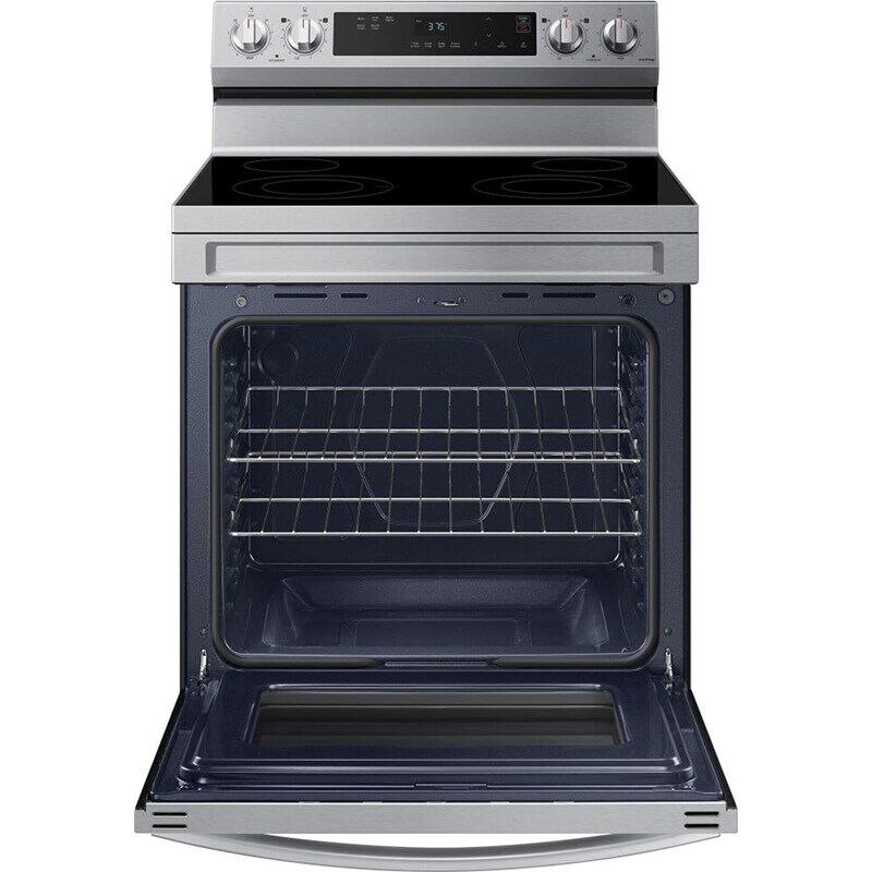Samsung 30 in. 6.3 cu. ft. Smart Electric Range with Smoothtop Burners - Stainless Steel, Stainless Steel, hires