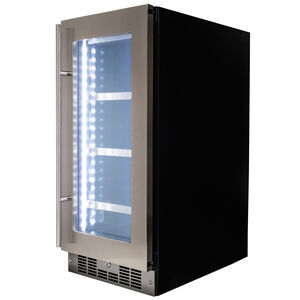 Danby Silhouette Series 15 in. Built-In 3.1 cu. ft. Compact Beverage Center with Adjustable Shelves & Digital Control - Stainless Steel, , hires
