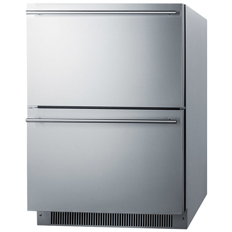 Summit 24 in. 4.8 cu. ft. Outdoor Refrigerator Drawer - Stainless Steel/Panel Ready, , hires
