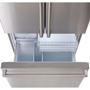 Viking 3 Series 36 in. 19.9 cu. ft. Counter Depth French Door Refrigerator with Internal Water Dispenser - Stainless Steel, , hires