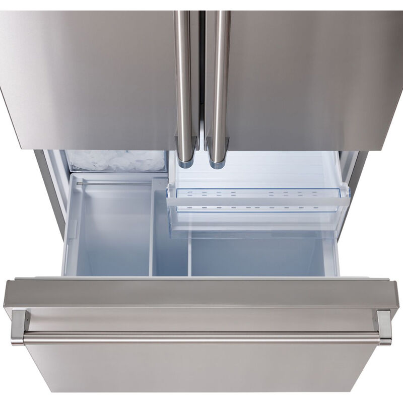 Viking 3 Series 36 in. 19.9 cu. ft. Counter Depth French Door Refrigerator with Internal Water Dispenser - Stainless Steel, , hires