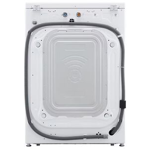 LG 27 in. 4.5 cu. ft. Smart Stackable Front Load Washer with TurboWash 360, Sanitize & Steam Wash Cycle - White, White, hires