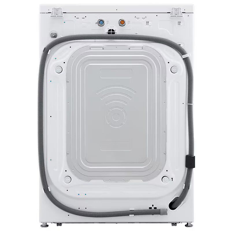 LG 27 in. 4.5 cu. ft. Smart Stackable Front Load Washer with TurboWash 360, Sanitize & Steam Wash Cycle - White, White, hires