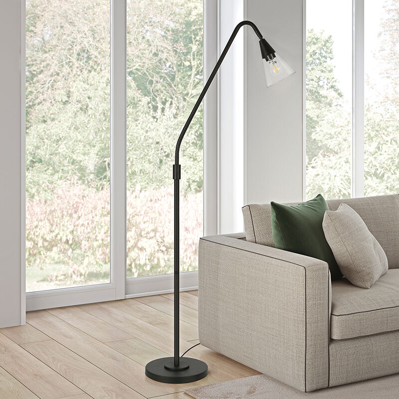 Bronze arc sales floor lamp