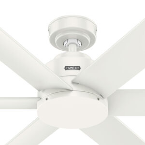 Hunter 52 in. Kennicott Damp Rated Ceiling Fan & Wall Control - Fresh White, , hires