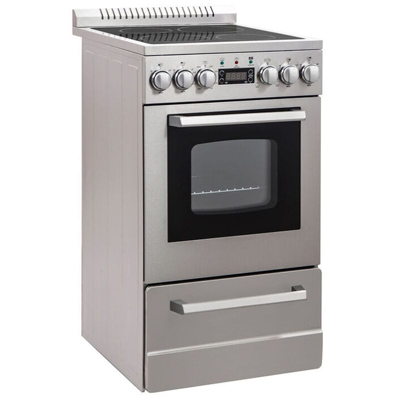 Avanti ELITE Series 20 in. 2 cu. ft. Electric Range with Smoothtop Burners - Stainless Steel, , hires