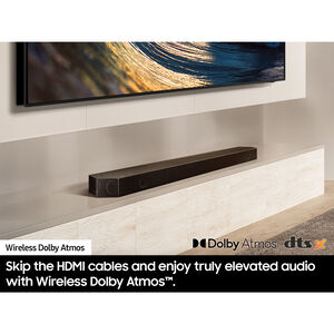 Samsung 9.1.2 Channels Dolby Atmos Smart Sound Bar with Bluetooth & Wireless Subwoofer - Titan Black, , hires