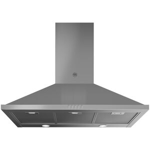 Bertazzoni 36 in. Chimney Style Range Hood with 3 Speed Settings, 600 CFM, Convertible Venting & 2 LED Lights - Stainless Steel, , hires