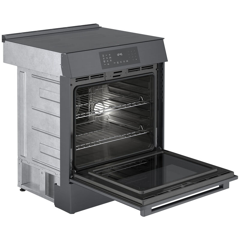 Bosch 800 Series 30 in. 4.6 cu. ft. Convection Oven Slide-In Electric Range with 4 Induction Zones - Black Stainless Steel, , hires