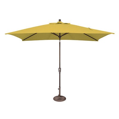 SimplyShade Catalina 6.6'x10' Rectangle Push Button Market Umbrella in Solefin Fabric - Lemon | SSUM92XD2402