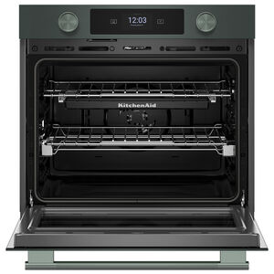 KitchenAid 30 in. 5.0 cu. ft. Smart Steam Electric Single Wall Oven with True European Convection - Juniper, , hires