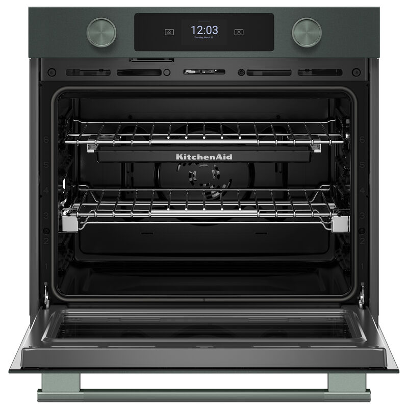 KitchenAid 30 in. 5.0 cu. ft. Smart Steam Electric Single Wall Oven with True European Convection - Juniper, , hires