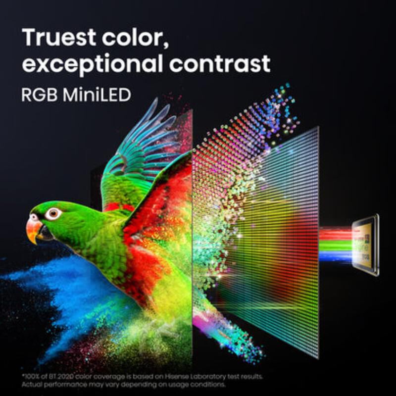 Hisense - 65" Class UR9 Series RGB Mini LED 4K UHD Smart Google TV, , hires