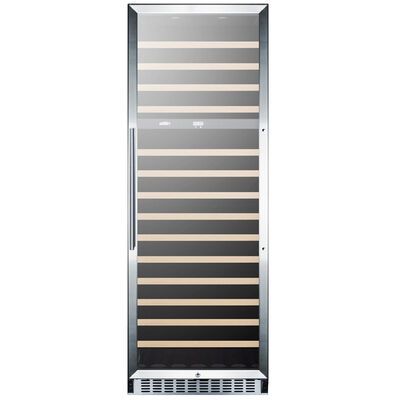 Summit 24 in. Built-In/Freestanding Wine Cooler with Dual Zones & 160 Bottle Capacity - Stainless Steel | SWC1966