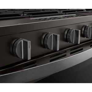 Whirlpool 30 in. 5.0 cu. ft. Smart Air-Fry Standard Convection Slide-In Gas Range with 5 Sealed Burners - Black Stainless, , hires