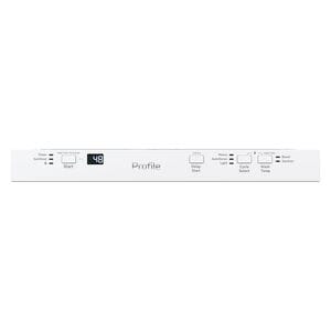 GE Profile 18 in. Top Control Dishwasher with 47 dBa Sound Level, Condensate Dry & Pocket - White, White, hires