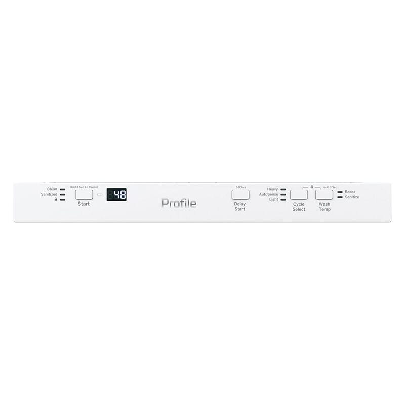 GE Profile 18 in. Top Control Dishwasher with 47 dBa Sound Level, Condensate Dry & Pocket - White, White, hires