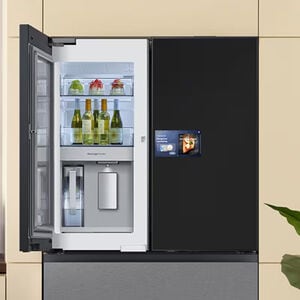Samsung Bespoke 36 in. 22.5 cu. ft. Smart Counter Depth 4-Door French Door Refrigerator with AI Home, Beverage Center & Internal Water Autofill Pitcher - Charcoal Glass & Stainless Steel, , hires