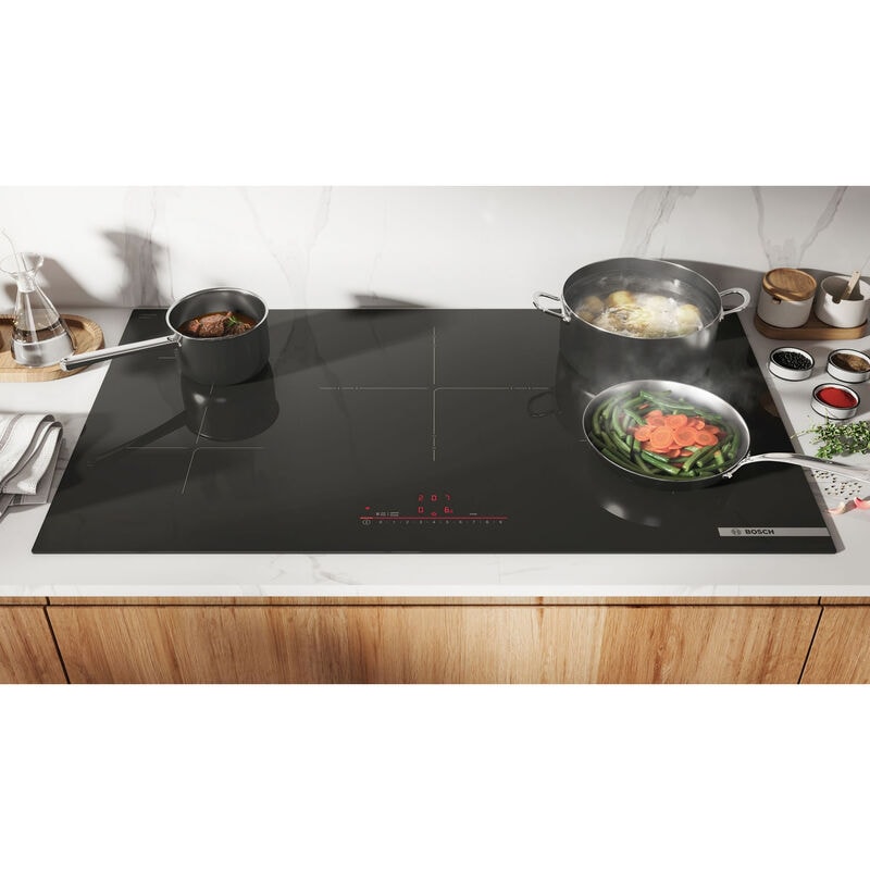 Bosch 500 Series 36 in. 5-Burner Smart Induction Cooktop with Power Burner - Black, , hires