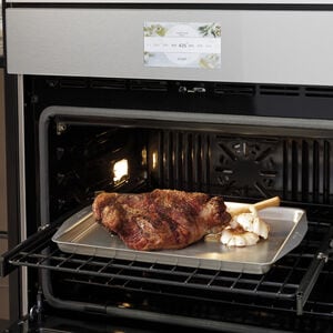 Cafe 30 in. 5 cu. ft. Smart Electric Single Wall Oven with True European Convection - Platinum Glass, Platinum Glass, hires