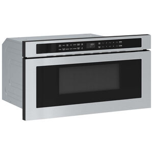 Zephyr 30 in. 1.2 cu. ft. 1000W Low Profile Drawer Microwave with Sensor Cooking - Stainless Steel, , hires