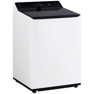 LG 27 in. 5.3 cu. ft. Smart Top Load Washer with Agitator, TurboWash3D Technology & AI Sensing - Alpine White, Alpine White, hires