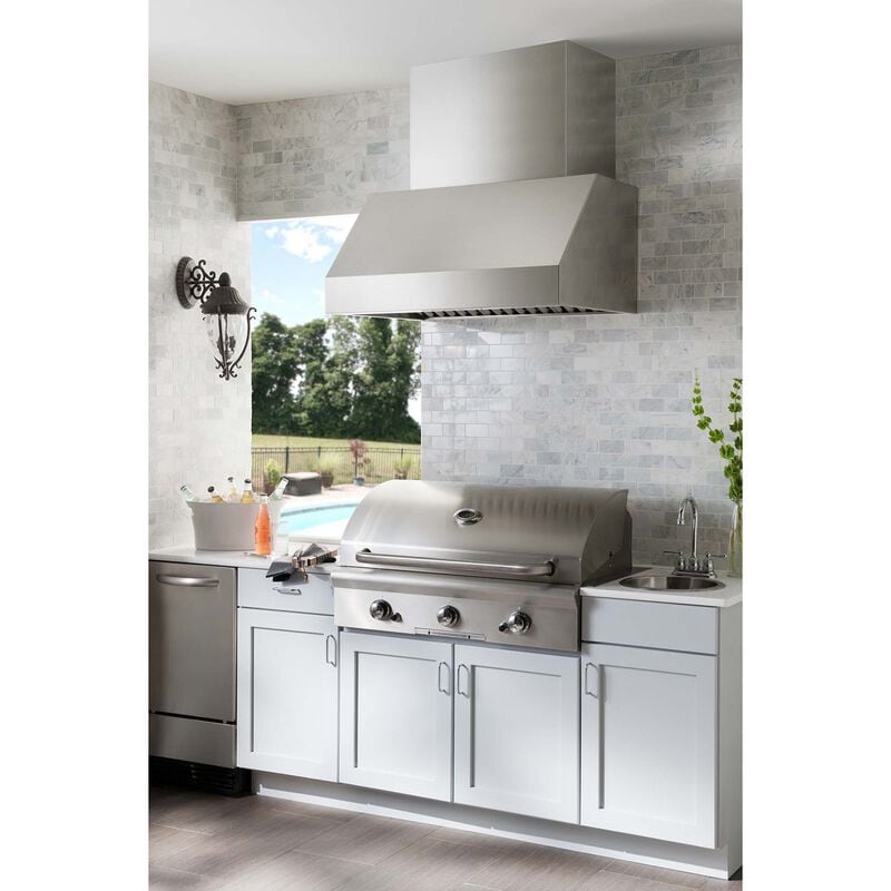 Broan EPD61 Series 48 in. Ducted Canopy Pro Style Style Range Hood with 1290 CFM, 3 Fan Speeds & 2 Halogen Lights - Stainless Steel, , hires
