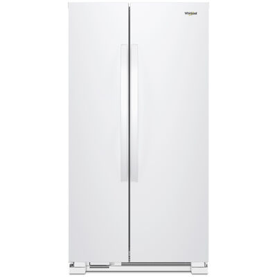 Whirlpool 36 in. 25.1 cu. ft. Side-by-Side Refrigerator - White | WRS315SNHW