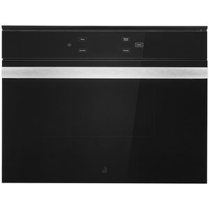 JennAir Noir 24 in. 1.3 cu. ft. Smart Steam Electric Single Wall Oven with True European Convection - Floating Glass Black, , hires