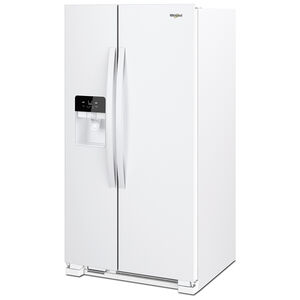 Whirlpool 36 in. 24.5 cu. ft. Side by Side Refrigerator with Ice & Water Dispenser - White, White, hires