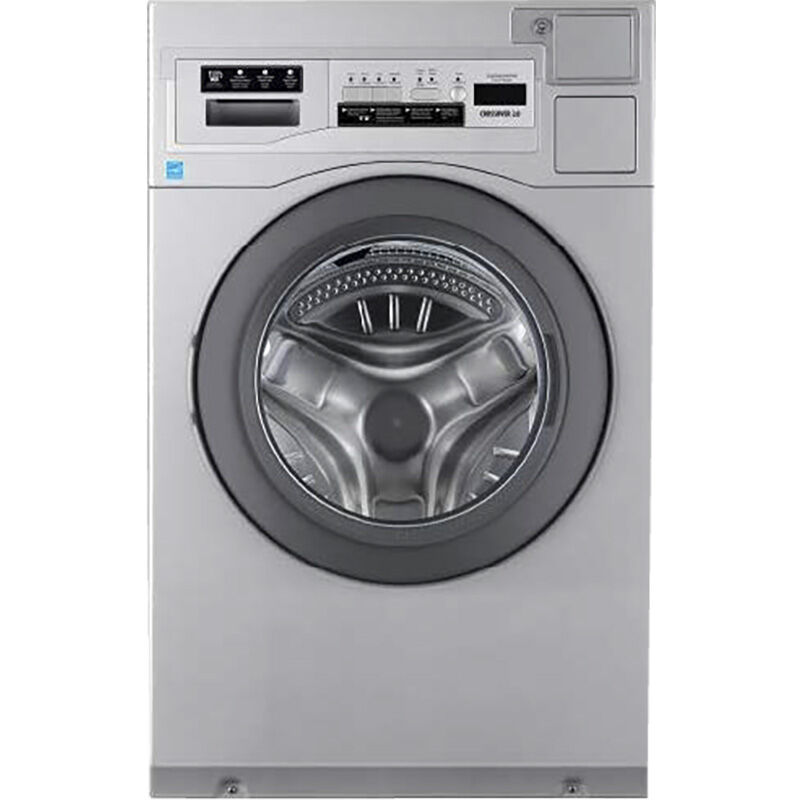 Crossover Encore Commercial Laundry 27 in. 3.5 cu. ft. Front Load Washer with Coin Operation & OPL/Card Ready - Stainless Steel, , hires