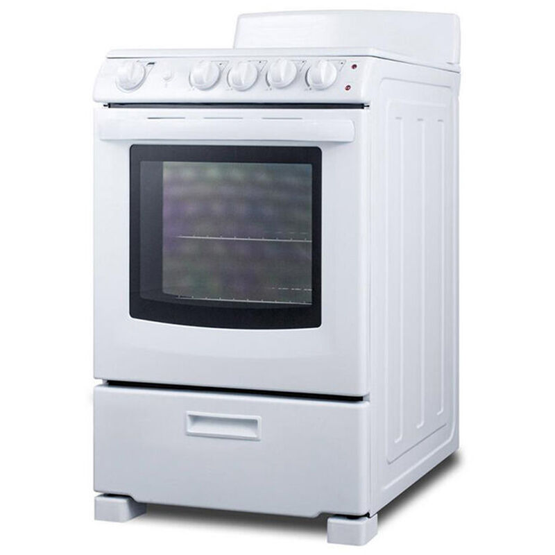 Summit 24 in. 2.9 cu. ft. Electric Range with Coil Burners - White, , hires