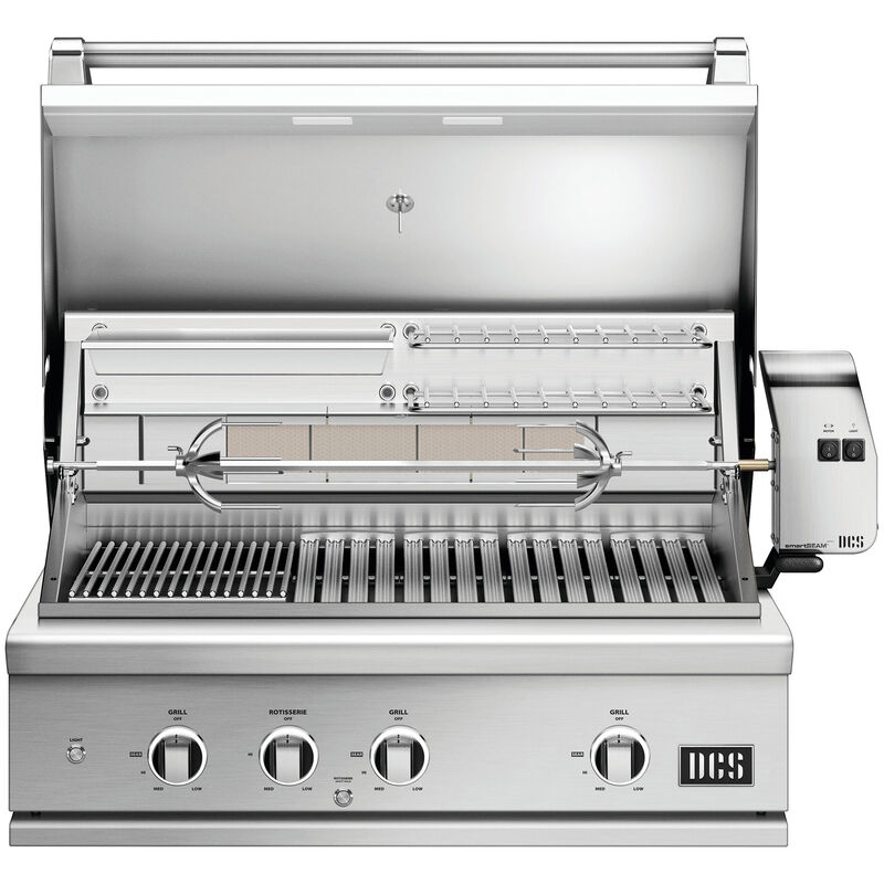 DCS Series 9 36 in. 3-Burner Built-In Liquid Propane Gas Grill with Rotisserie & Smoke Box - Stainless Steel, , hires