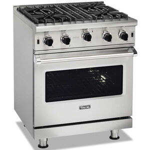 Viking 5 Series 30 in. 4.0 cu. ft. Convection Oven Freestanding Gas Range with 4 Open Burners - Stainless Steel, , hires