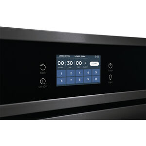 Frigidaire 30 in. 10.6 cu. ft. Top Control Electric Double Wall Oven with Standard Convection - Black Stainless, Black Stainless, hires