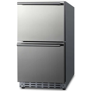 Summit 18 in. 3.4 cu. ft. Outdoor Refrigerator Drawer Stainless Steel/Panel Ready, , hires