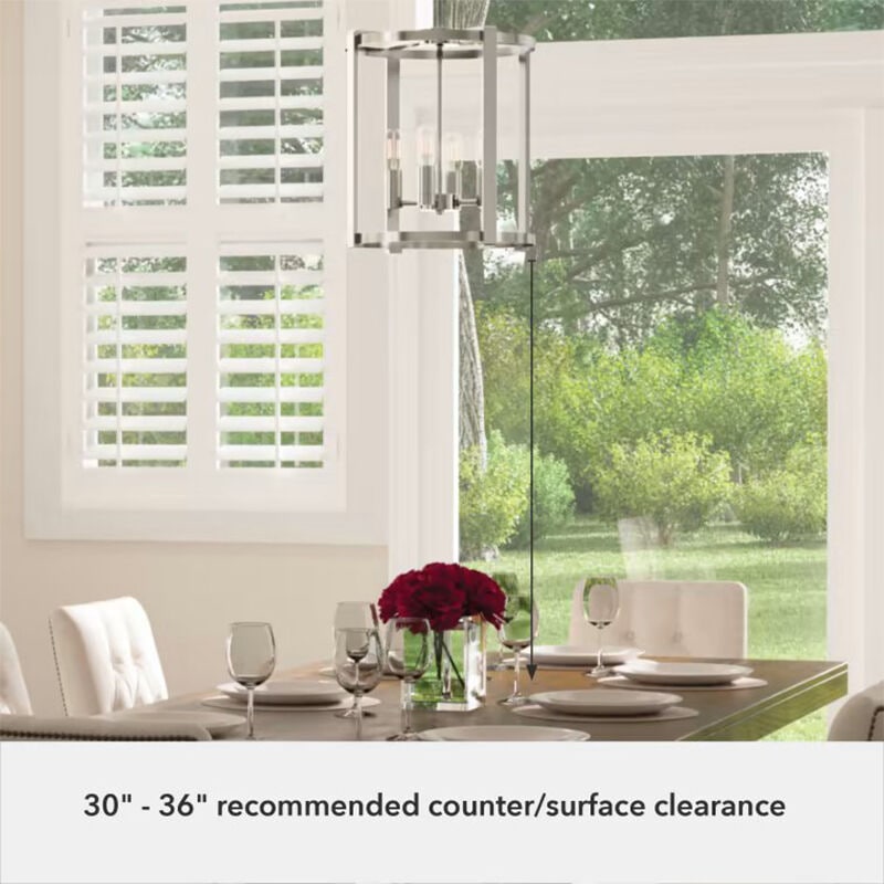 Hunter Astwood 16 in. 4 Light Chandelier - Brushed Nickel, , hires